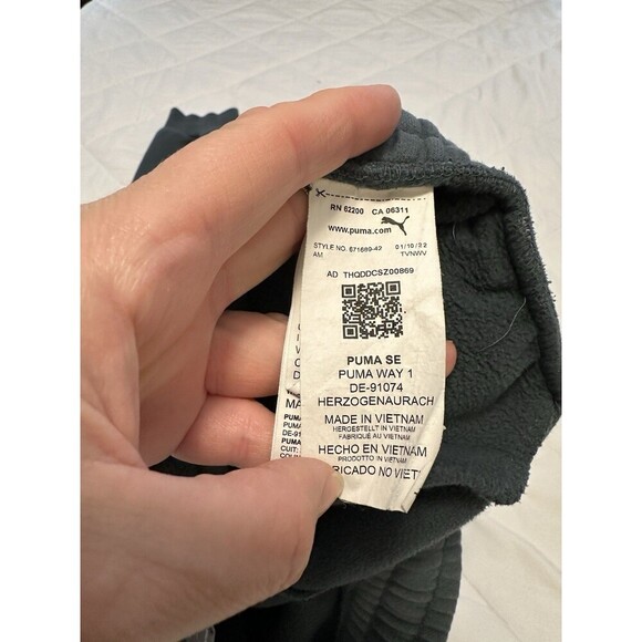 Puma SE Sweatpants Youth Large Green/Grey - Picture 8 of 12